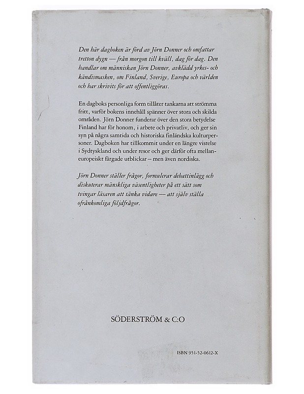 JAG, JÖRN JOHAN DONNER, FÖDD DEN 5 FEBRUARI 1933 I HELSINGFORS, FINLAND - Elämäkerrat ja muistelmat - 10105490663 - 1