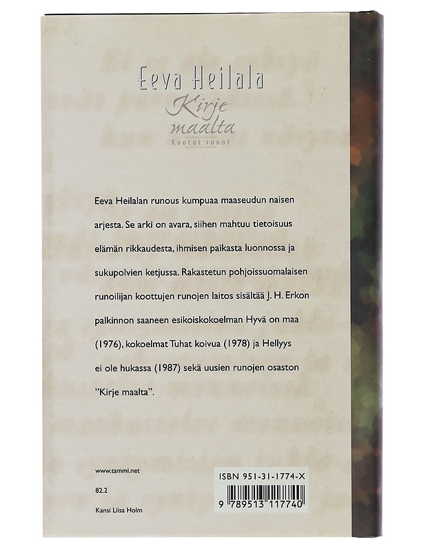 Kirje maalta : kootut runot - Eeva Heilala - Romaanit ja novellit - 10105490712 - 1