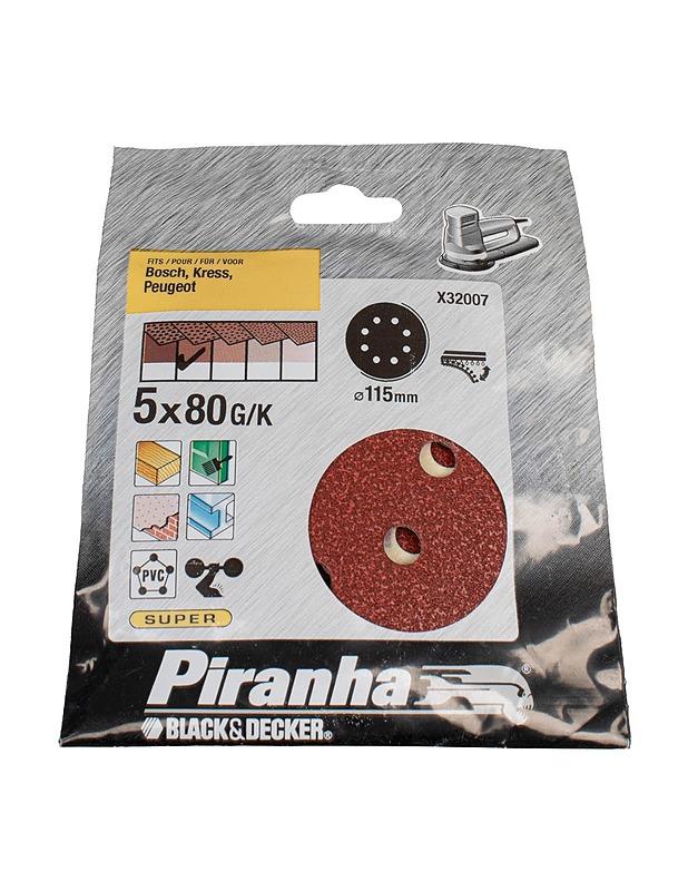 BLACK AND DECKER Piranha X32007 hiomapaperisarja - Muut urheiluvälineet ja vapaa-aika - 10105490783 - 0