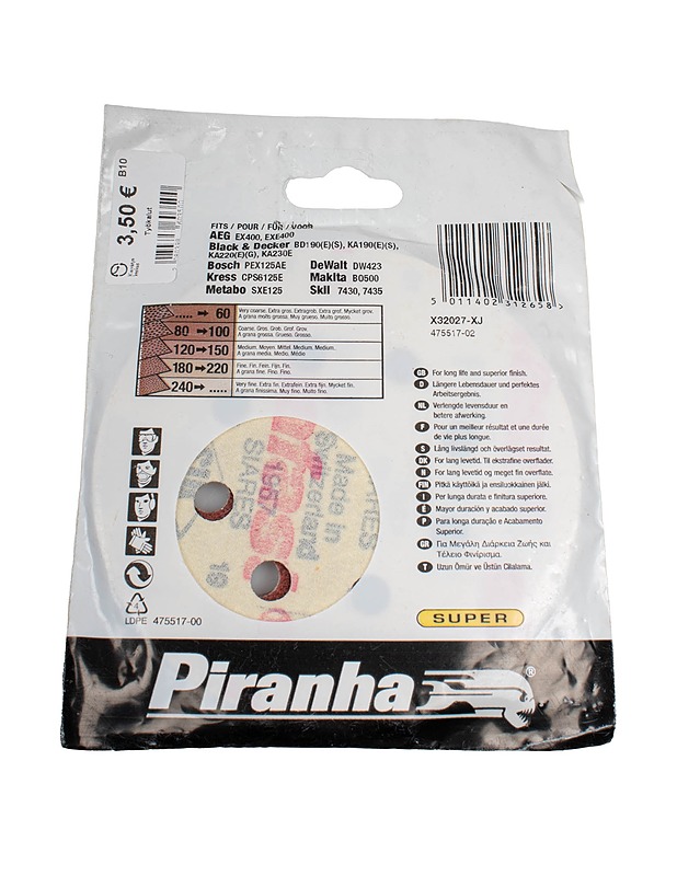 BLACK AND DECKER Piranha X32027 hiomapaperisarja - Muut urheiluvälineet ja vapaa-aika - 10105490788 - 1