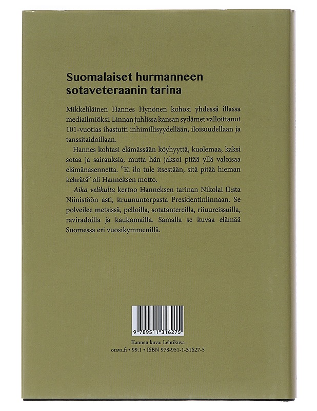 Aika velikulta: kannes Hynosen pitkä taival 1913- 2015 - Liisa Seppänen  - Elämäkerrat ja muistelmat - 10105490900 - 1