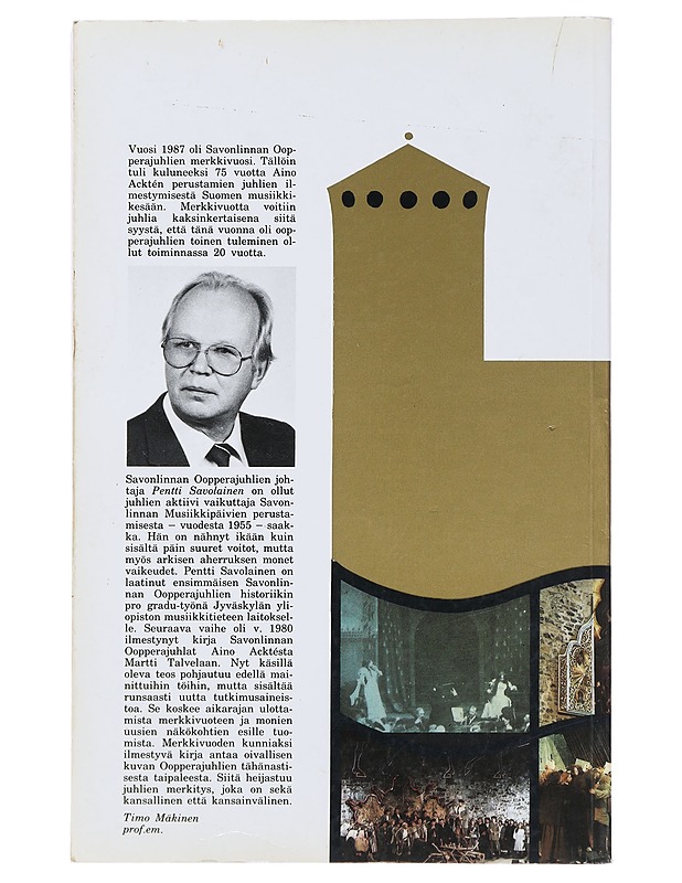 Savonlinnan oopperajuhlat 75 vuotta - Pentti savolainen - Musiikki- ja elokuvakirjat - 10105490954 - 1