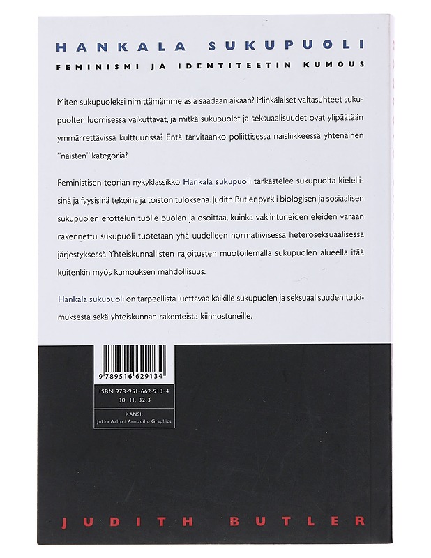 Hankala sukupuoli : Feminismi ja identiteetin kumous - Judith Butler - Tietokirjat ja oppaat - 10105491207 - 1