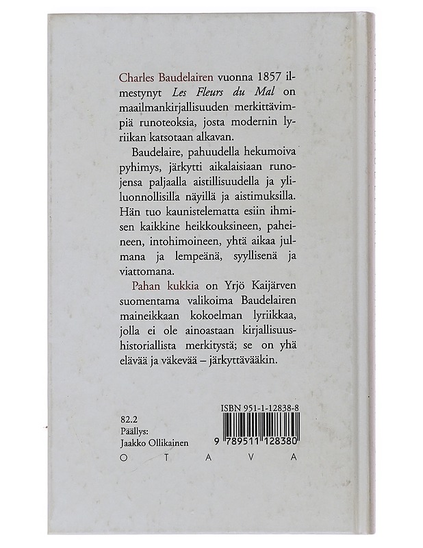 Pahan kukkia - Baudelaire, Charles - Runot ja näytelmät - 10105491466 - 1