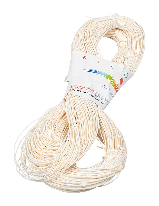 Valkoinen paperinaru, 220 g - Askartelu - 10105491519 - 0