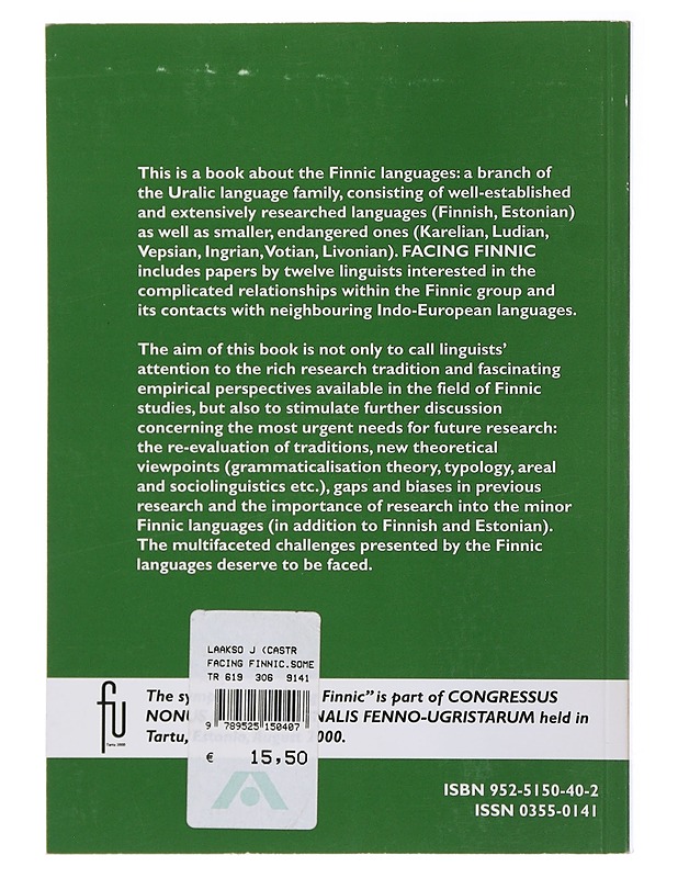 Facing Finnic - Laakso, Johanna - Historiakirjat - 10105491563 - 1