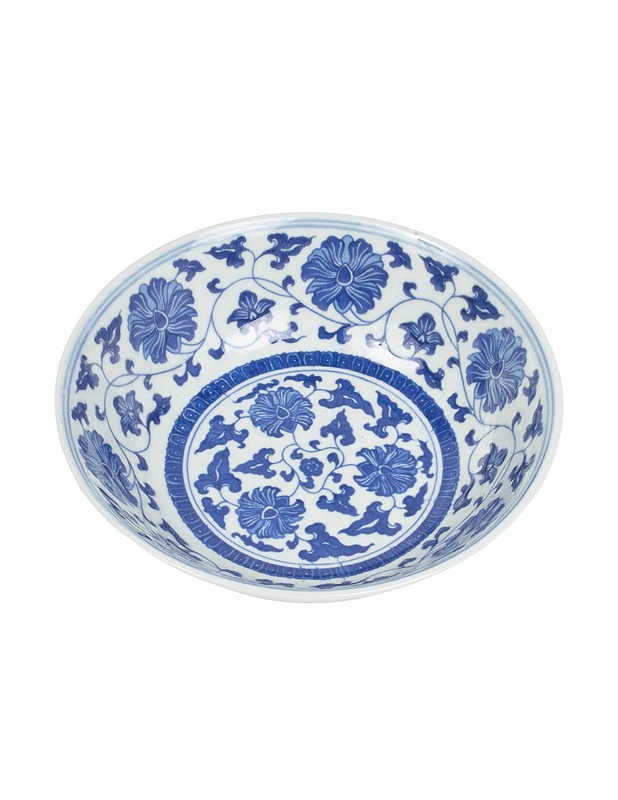 Kukkakuvioinen posliinikulho - Lautaset ja kulhot - 10105491711 - 0