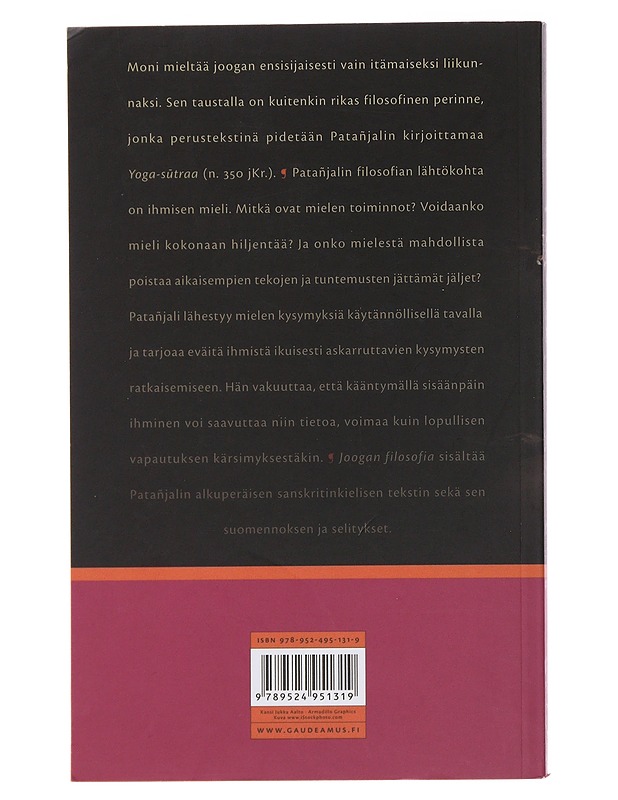 Joogan filosofia : Patañjalin Yoga-s?tra - Broo, Måns - Tietokirjat ja oppaat - 10105492008 - 1