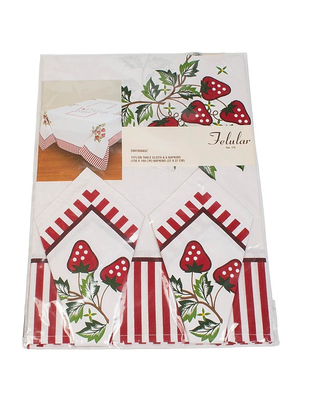 FELULAR pöytäliina ja lautasliinat, 7 osaa - Pöytäliinat - 10105492009 - 0