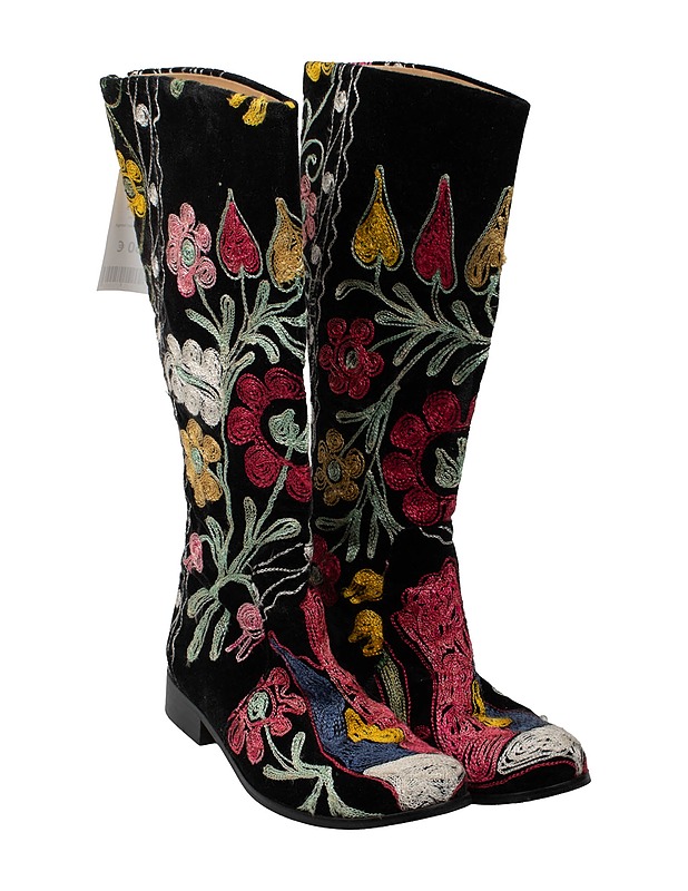 MY SUZANI kirjaillut nahkasaappaat, 39 - Naisten nilkkurit ja saappaat - 10105492018 - 0