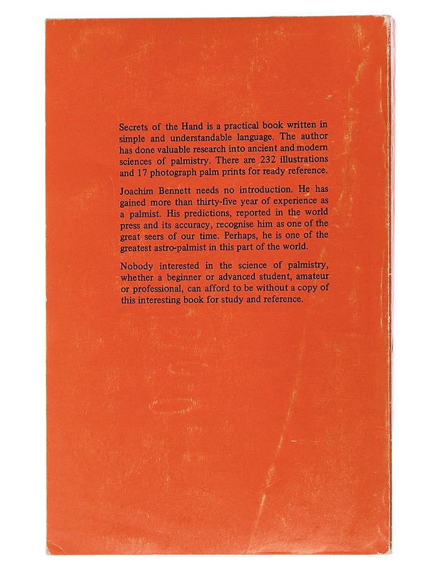 Secrets of the hand - Joachim Bennett - Harrastekirjat - 10105492139 - 1