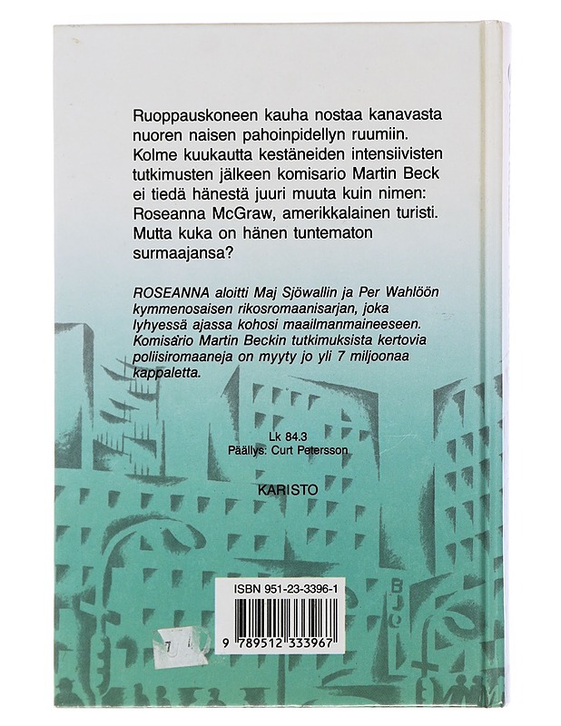 Roseanna - Sjöwall, Maj - Romaanit ja novellit - 10105492296 - 1