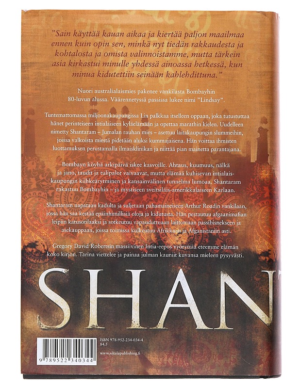 Shantaram - Roberts, Gregory David - Romaanit ja novellit - 10105492341 - 1
