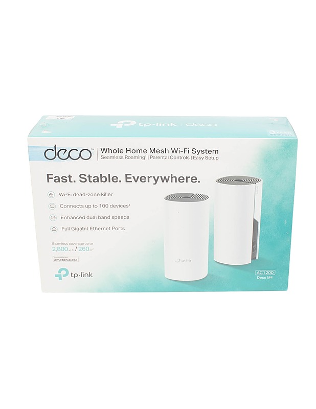 TP-LINK DECO M4 AC1200 mesh WiFi -järjestelmä - Tietokoneet - 10105492369 - 0