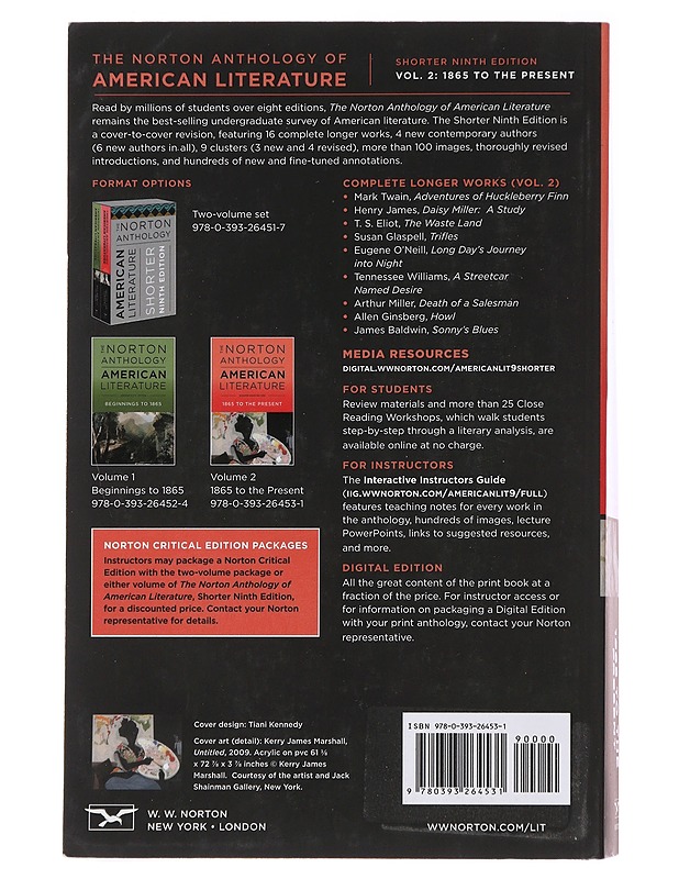 The Norton Anthology: American Literature: 1865 to the present - Romaanit ja novellit - 10105492598 - 1