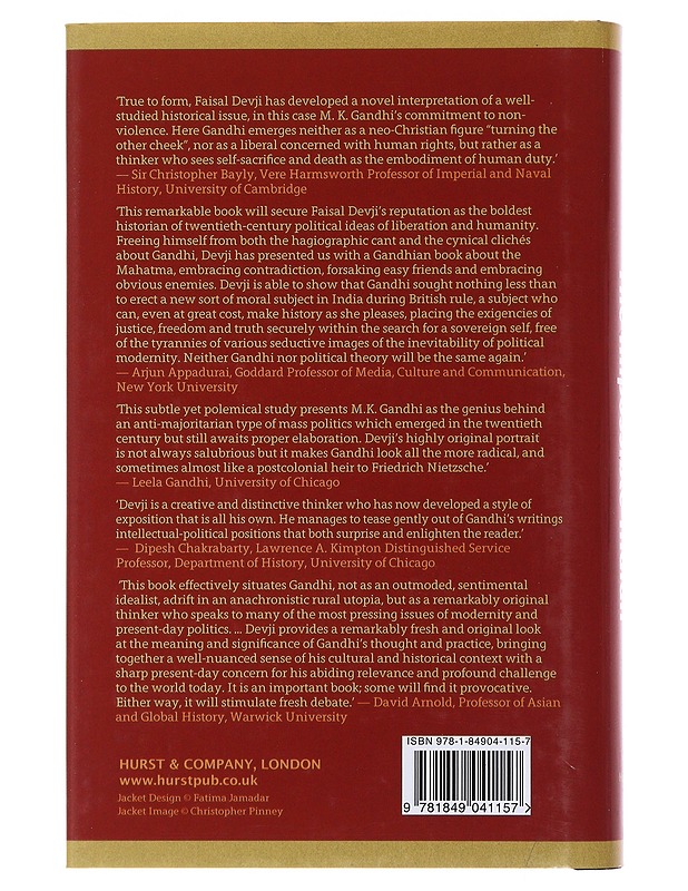 The impossible indian: gandhi and the temptation of violence - Faisal Devji - Romaanit ja novellit - 10105492813 - 1