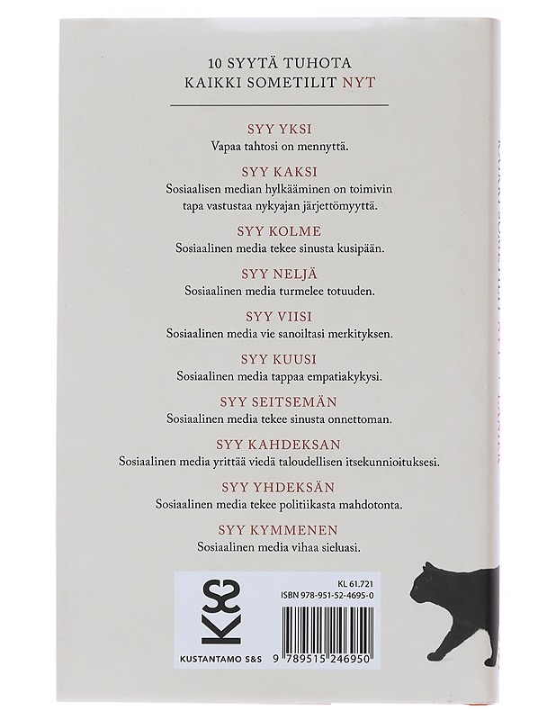 10 syytä tuhota kaikki sometilit nyt - Lanier, Jaron - Tietokirjat ja oppaat - 10105492884 - 1