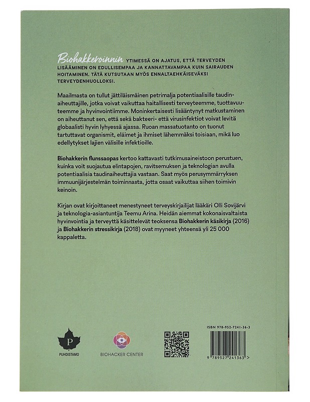 Biohakkerin flunssaopas - Sovijärvi, Olli - Tietokirjat ja oppaat - 10105492916 - 1