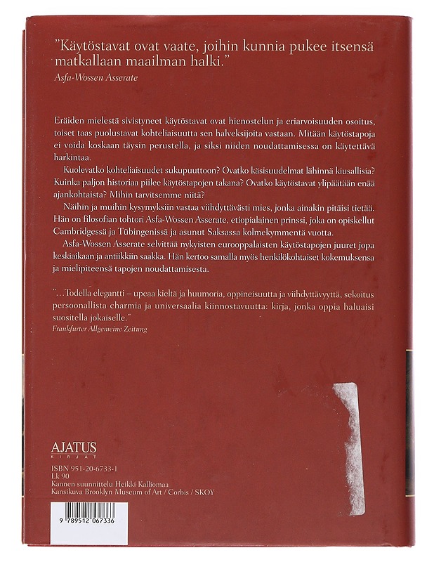 Sivistynyt käytös - Asserate, Asfa-Wossen - Historiakirjat - 10105492919 - 1