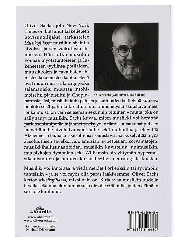 Musikofilia : tarinoita musiikista ja aivoista - Sacks, Oliver - Musiikki- ja elokuvakirjat - 10105492950 - 1
