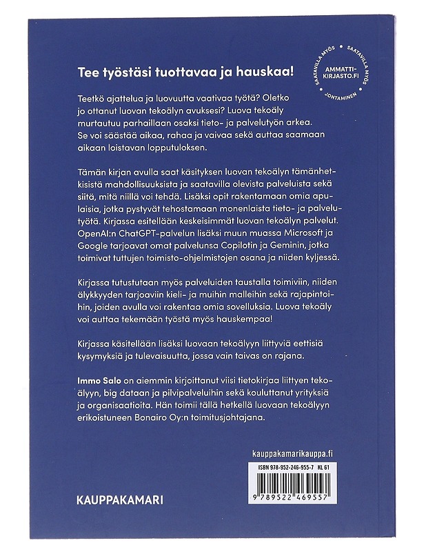 Luova tekoäly työn supervoimana - Immo Salo - Tietokirjat ja oppaat - 10105492973 - 1