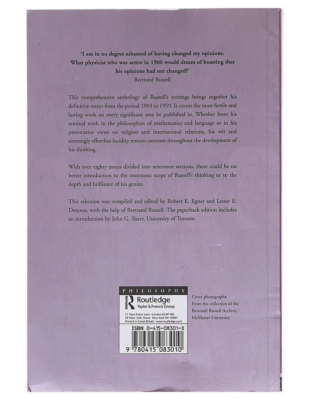 The basic writings of Bertrand Russell - Bertrand Russell - Romaanit ja novellit - 10105492980 - 1