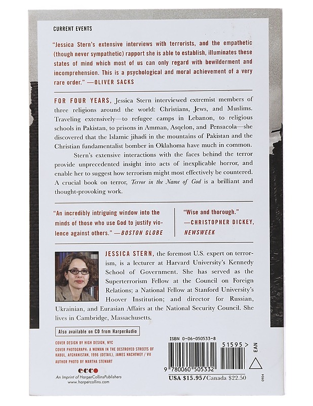 Terror In The Name of God - Jessica Stern - Tietokirjat - 10105493061 - 1