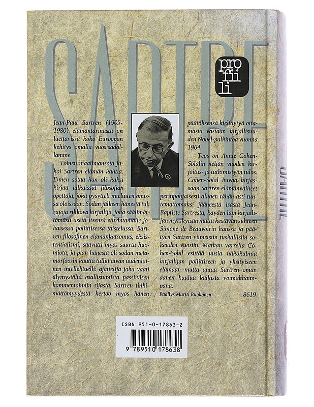 Sartre - Cohen-Solal, Annie - Elämäkerrat ja muistelmat - 10105493084 - 1