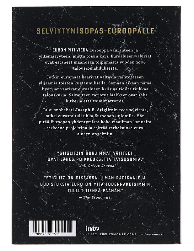 Euro - Stiglitz, Joseph E. - Historiakirjat - 10105493094 - 1