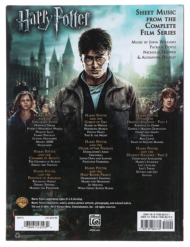 Harry Potter : sheet music from the complete film series - Williams, John - Musiikki- ja elokuvakirjat - 10105493211 - 1