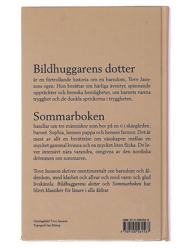 Bildhuggarens dotter och Sommarboken - Tove Jansson - Romaanit ja novellit - 10105493368 - 1