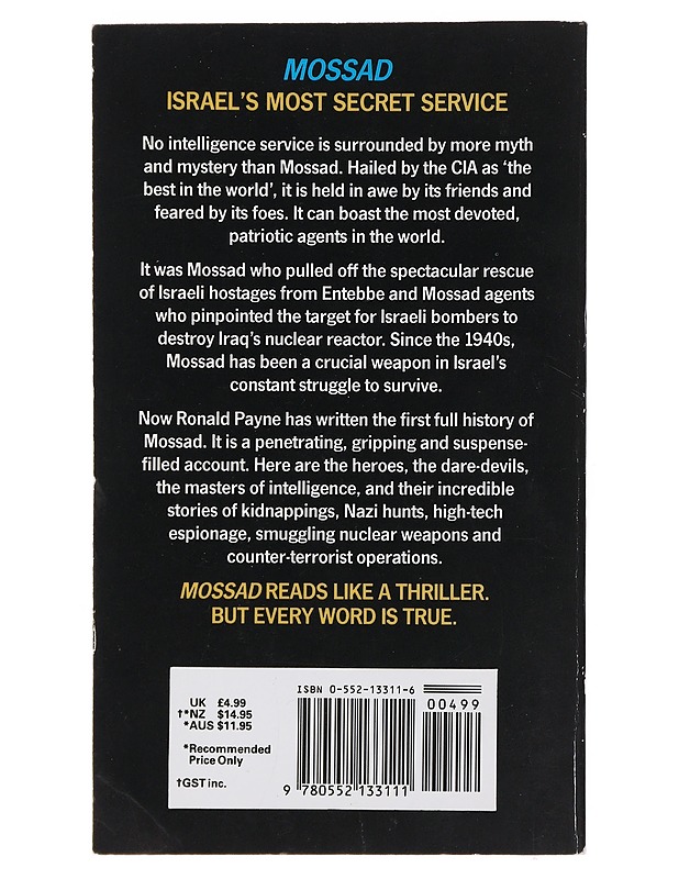 Mossad - Israel's Most Secret Service - Ronald Payne - Tietokirjat ja oppaat - 10105493370 - 1