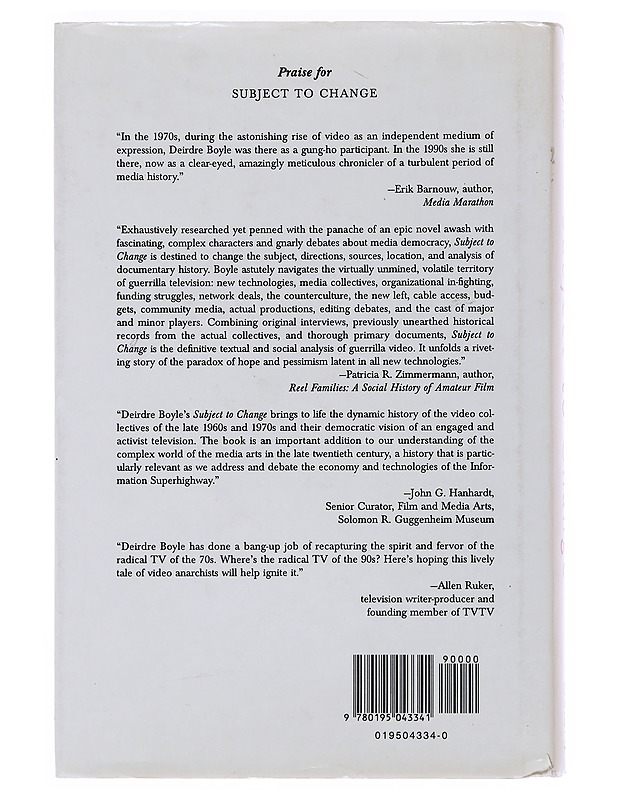Subject to Change - Deirdre Boyle - Historiakirjat - 10105493456 - 1