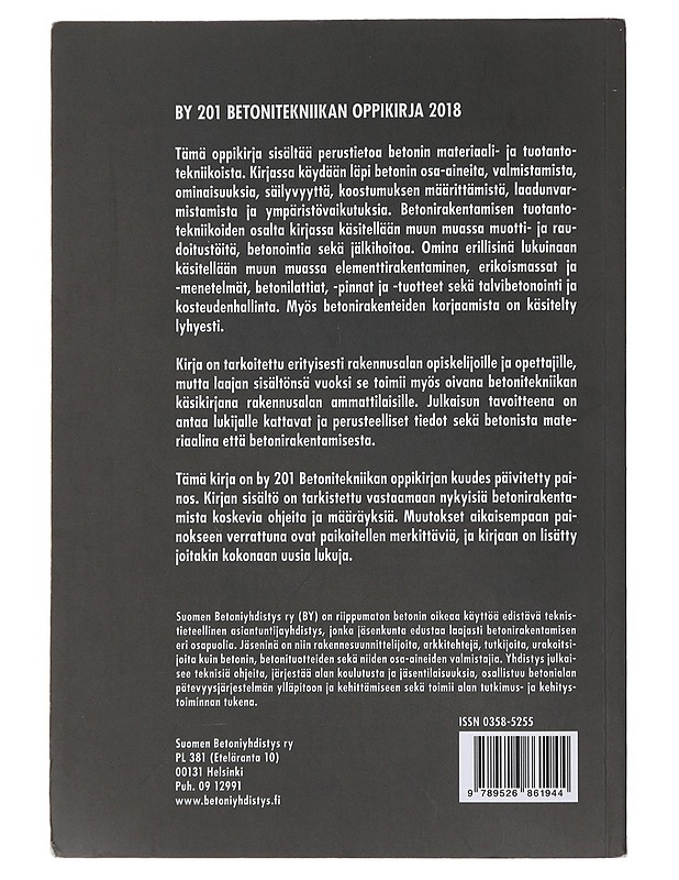 Betonitekniikan oppikirja 2018 - Haara, Tuomo - Tietokirjat ja oppaat - 10105493492 - 1