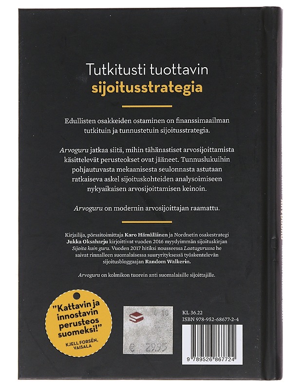 Arvoguru : näin löydät halvimmat osakkeet - Hämäläinen, Karo - Tietokirjat ja oppaat - 10105493718 - 1