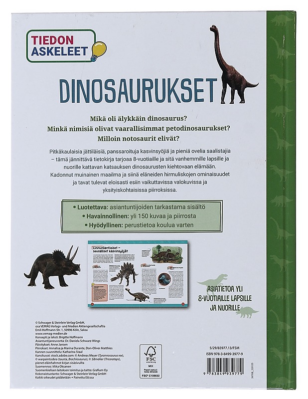 Dinosaurukset : Tyrannosaurus rexistä Brachiosaurukseen - Hoffmann, Brigitte - Historiakirjat - 10105493756 - 1