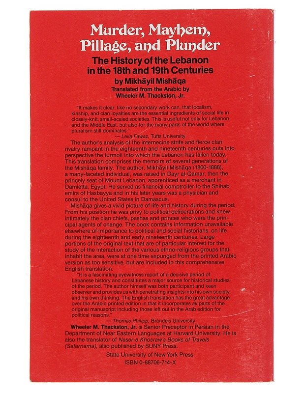 Murder, mayhem, pillage and plunder - Mis?qa, Miha'?l - Historiakirjat - 10105493818 - 1