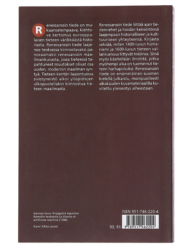 Renessanssin tiede - Joutsivuo, Timo - Historiakirjat - 10105493832 - 1