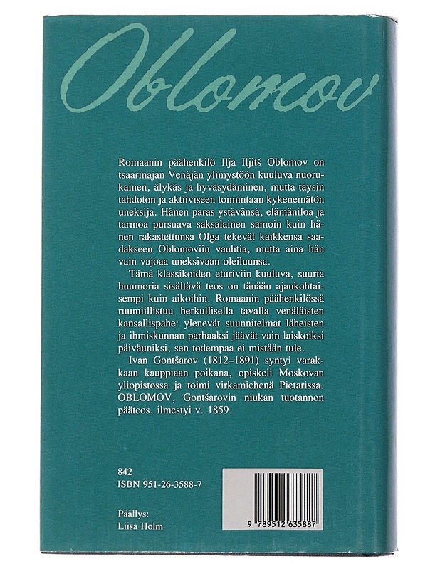 Oblomov : Romaani - Ivan Gontsarov - Romaanit ja novellit - 10105493854 - 1