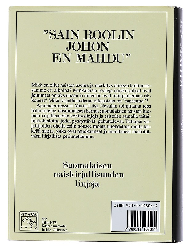 Sain roolin johon en mahdu - Ahola, Suvi - Historiakirjat - 10105493918 - 1