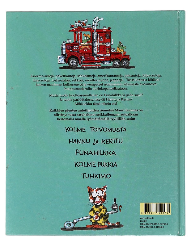 Hurjan hauska autokirja - Kunnas, Mauri - Lastenkirjat - 10105493929 - 1
