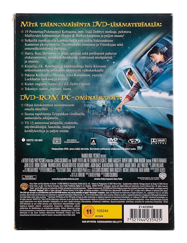 Harry Potter Ja Salaisuuksien Kammio - DVD - DVD-elokuvat - 10105493988 - 1