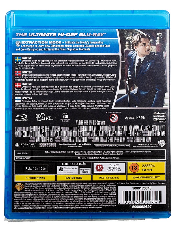 Inception - blu-ray - Blu-ray-levyt - 10105494041 - 1