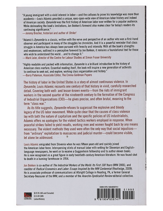 Dynamite : the Story of Class Violence in America - Adamic, Louis - Historiakirjat - 10105494050 - 1