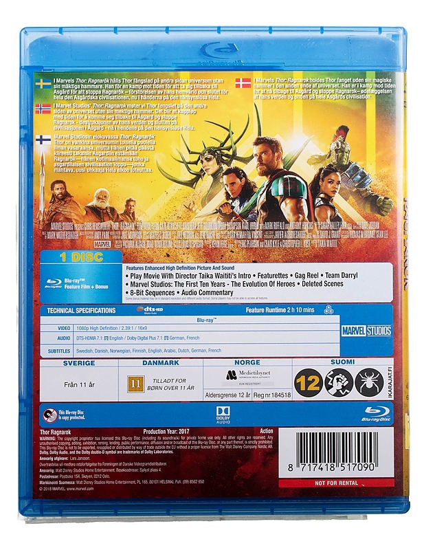 Thor: Ragnarok - blu-ray - Blu-ray-levyt - 10105494103 - 1