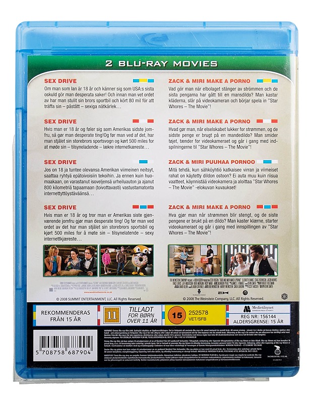 Sex Drive / Zack & Miri Make a Porno - blu-ray - Blu-ray-levyt - 10105494153 - 1