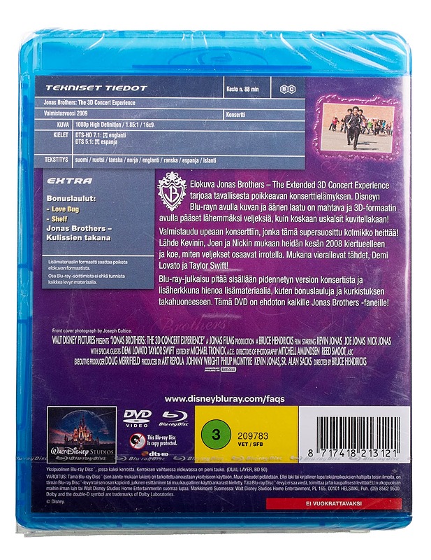 Jonas Brothers - Blu-Ray - Blu-ray-levyt - 10105494231 - 1