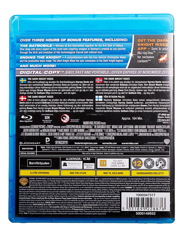 The Dark Knight Rises - Blu-ray - Blu-ray-levyt - 10105494286 - 1
