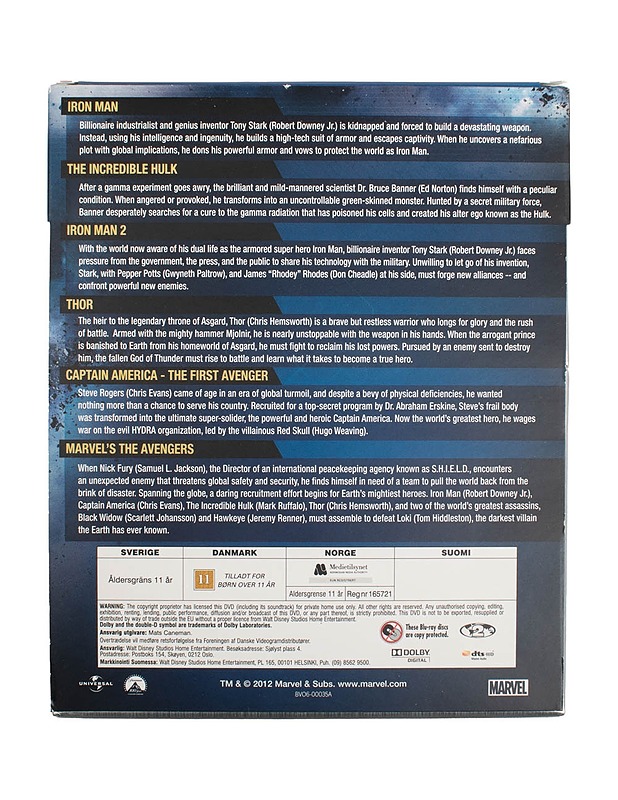 Avengers - 6 Movie Collection - blu-ray - Blu-ray-levyt - 10105494312 - 1