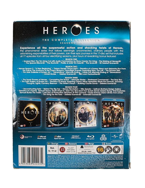 Heroes - The Complete Collection - blu-ray - Blu-ray-levyt - 10105494330 - 1